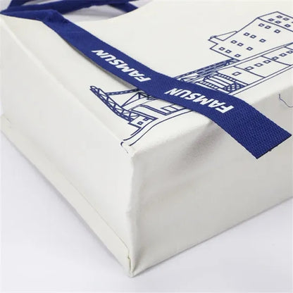 Closure Cotton Canvas Shopping Bag