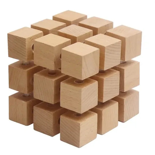 Wood Cube Lamp