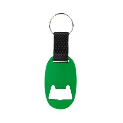 Oval Aluminum Bottle Opener With Key Ring