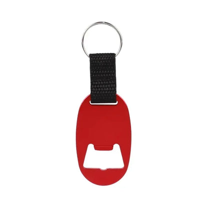 Oval Aluminum Bottle Opener With Key Ring