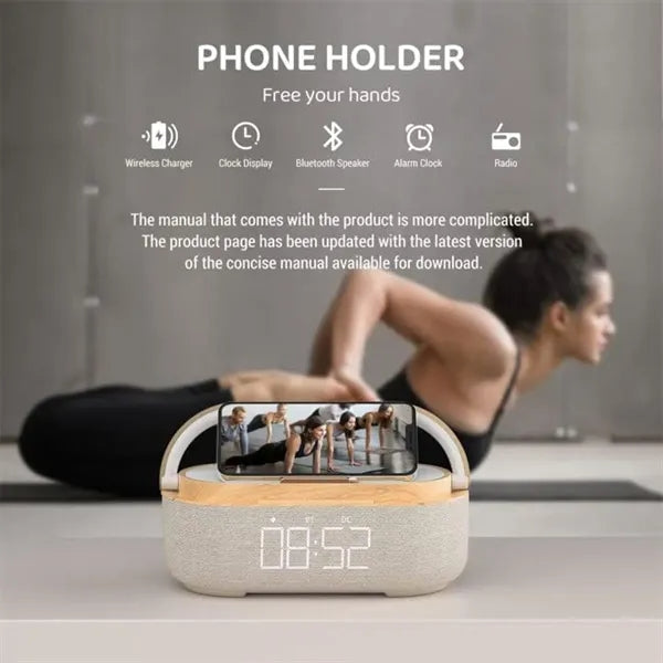 Bluetooth Speaker Alarm Clock Wireless Charger