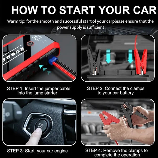 GP3000 Jump Starter LED Display