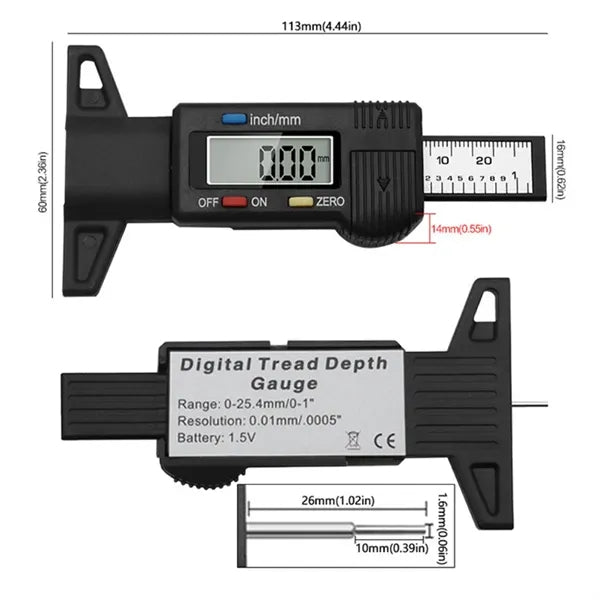 Tire Tread Depth Gauge
