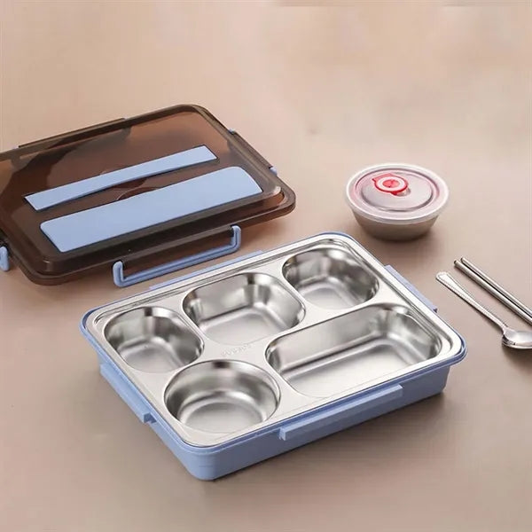 Stainless Steel Phone Stand Lunch Box With Handle