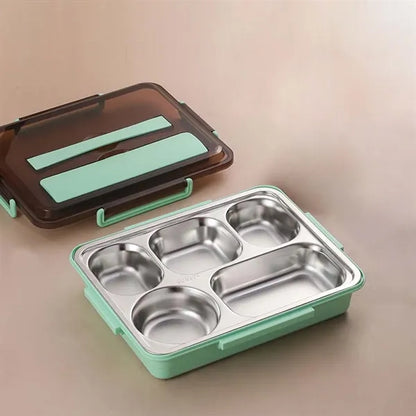 Stainless Steel Phone Stand Lunch Box With Handle
