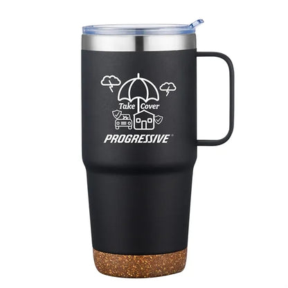 24 oz. Stainless Steel Travel Mug with Cork Bottom
