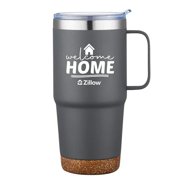 24 oz. Stainless Steel Travel Mug with Cork Bottom
