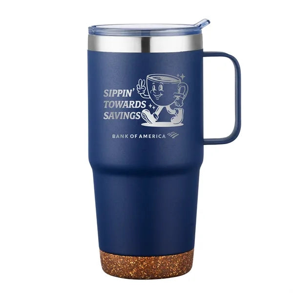 24 oz. Stainless Steel Travel Mug with Cork Bottom