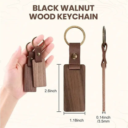 Engraved Wooden Keychain
