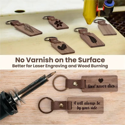 Engraved Wooden Keychain