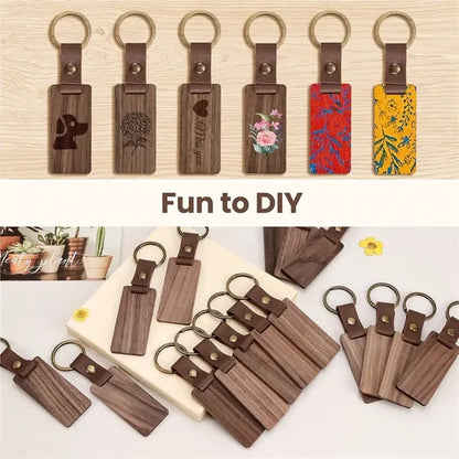 Engraved Wooden Keychain