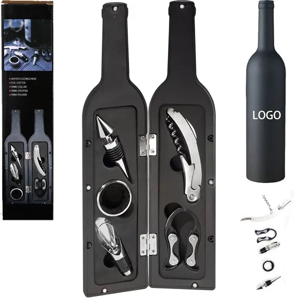 5-Piece Wine Bottle Corkscrew & Accessory Set