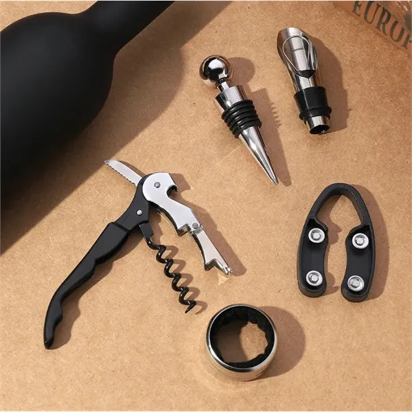 5-Piece Wine Bottle Corkscrew & Accessory Set