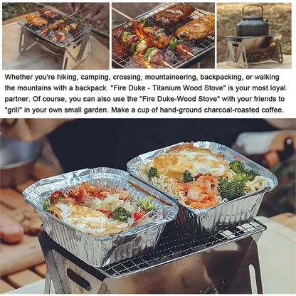Portable Grill Foldable Wood Stove