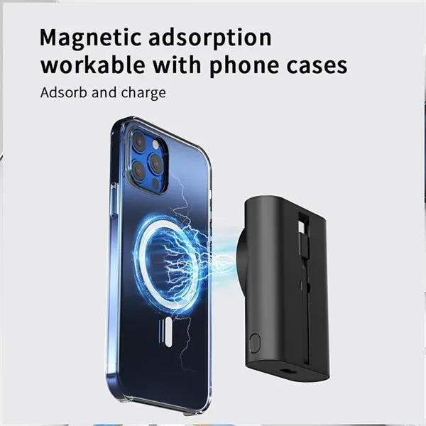 5000mAh 3 in 1 magnetic wireless charging mobile power bank