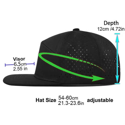 Adjustable Flat Brim Baseball Cap