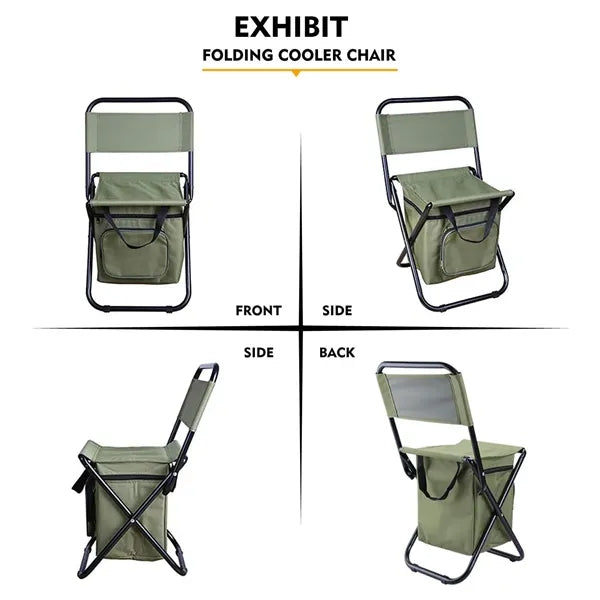 Foldable Camping Chair with Cooler Bag