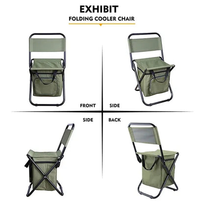 Foldable Camping Chair with Cooler Bag