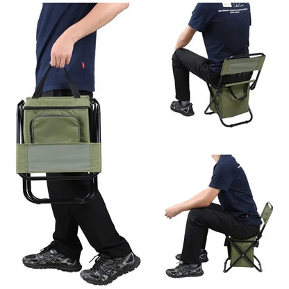 Foldable Camping Chair with Cooler Bag