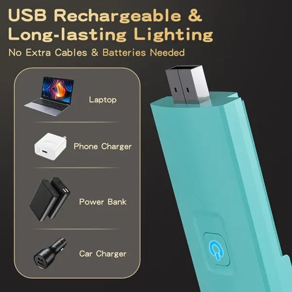 USB Charge Mini Night Light Book Clip Lamp