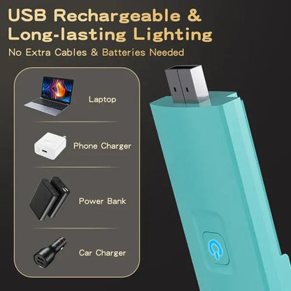 USB Charge Mini Night Light Book Clip Lamp