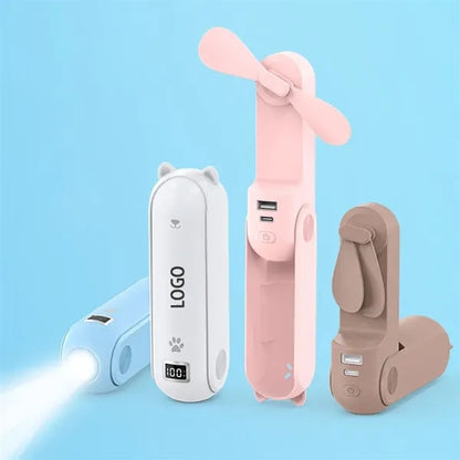 Personal Foldable Pocket Fan with Power Bank