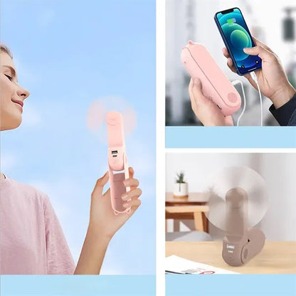 Personal Foldable Pocket Fan with Power Bank