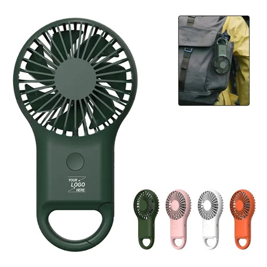 Rechargeable Handheld Fan With Carabiner