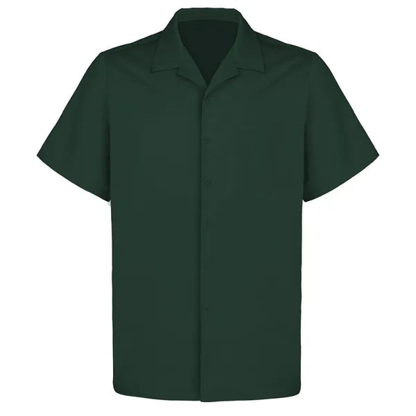 Cuban Collar Men's Short Sleeve Woven Shirt