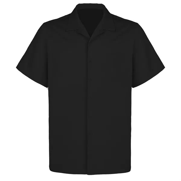 Cuban Collar Men's Short Sleeve Woven Shirt