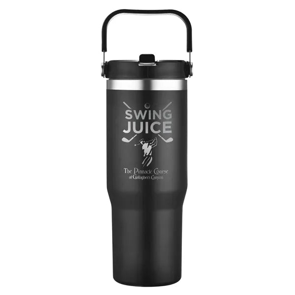 30 oz. Vacuum Travel Mug with Carrier Handle