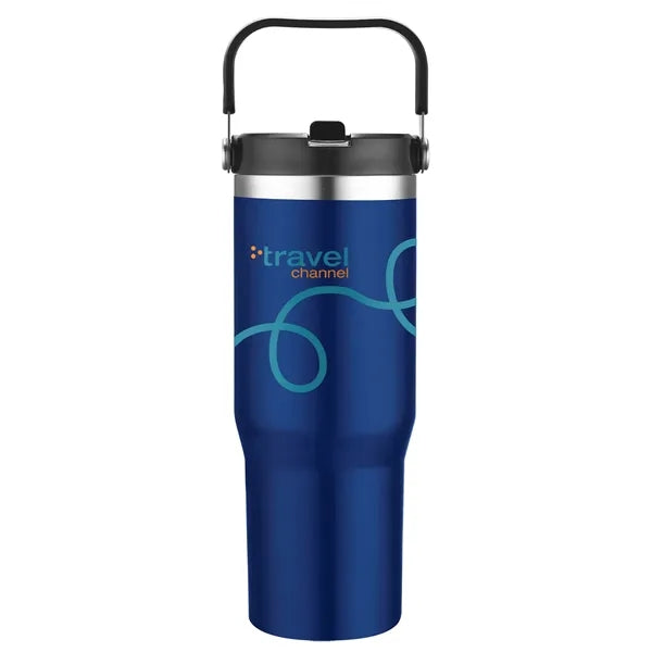 30 oz. Vacuum Travel Mug with Carrier Handle