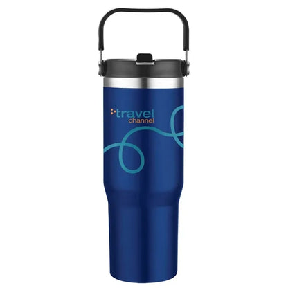 30 oz. Vacuum Travel Mug with Carrier Handle