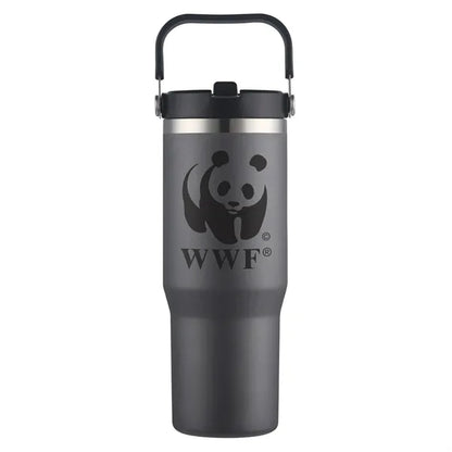 30 oz. Vacuum Travel Mug with Carrier Handle