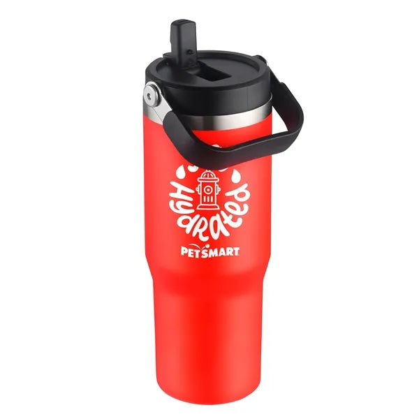 30 oz. Vacuum Travel Mug with Carrier Handle