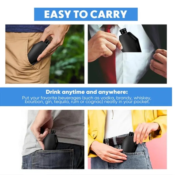 Small Coffin Flask Portable Stainless Steel
