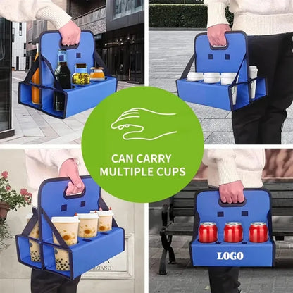 Portable 6 Cups  Holder Organizer with Foldable Design