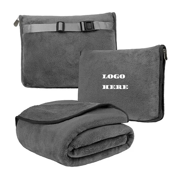 Compact Portable Premium Soft Travel Blanket Pillow