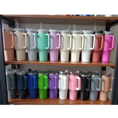 30 OZ Insulated Tumbler with Handle & Straw Lid