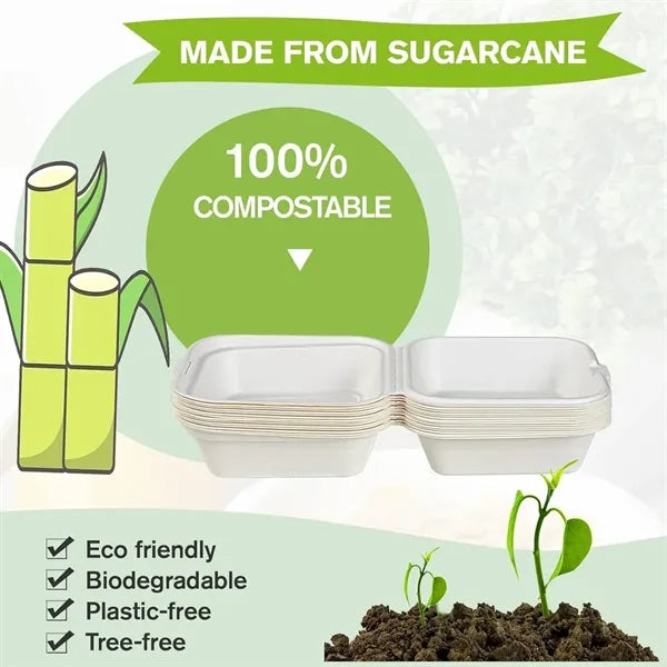 100% Compostable Biodegradable Take Out Container