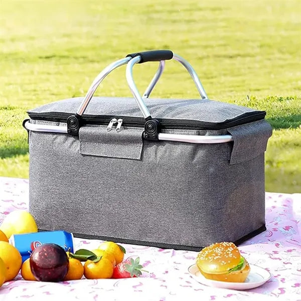 Outdoor foldable cooler bag insulation picnic basket