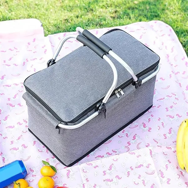 Outdoor foldable cooler bag insulation picnic basket