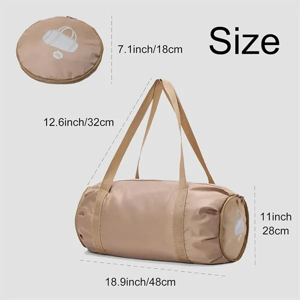 Large lightweight foldable duffle sports gym travel bag