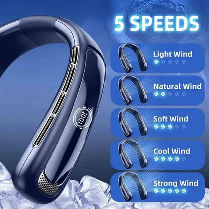 Portable USB Rechargeable Neck Fan