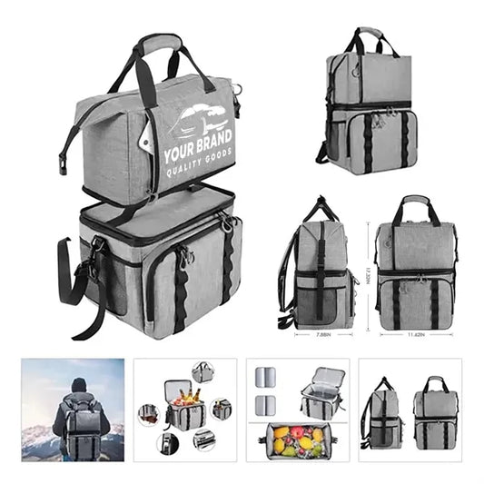 Large Double Layer Waterproof Box Proof Cooler Backpack