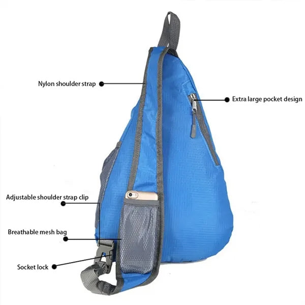 Outdoor travel shopping foldable shoulder crossbody bag