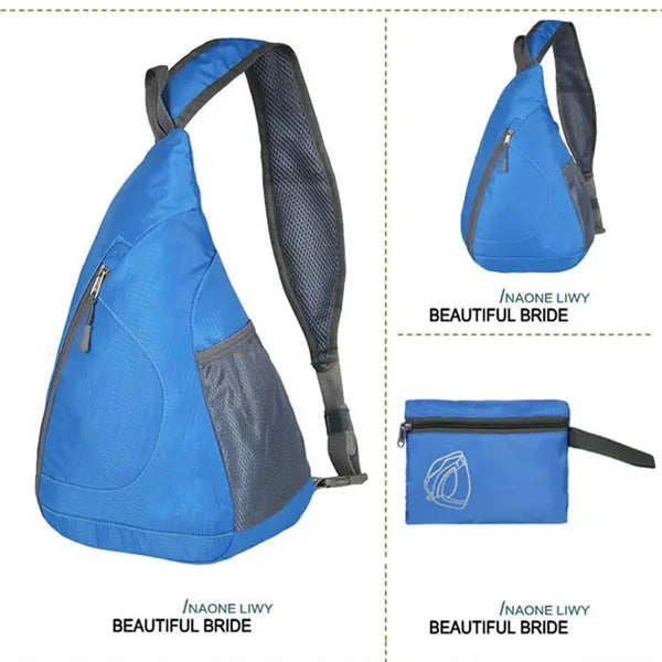 Outdoor travel shopping foldable shoulder crossbody bag