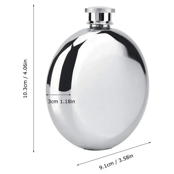 5Oz Portable Wine Whiskey Flasks Round Alcohol Bottle