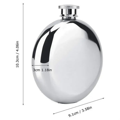 5Oz Portable Wine Whiskey Flasks Round Alcohol Bottle