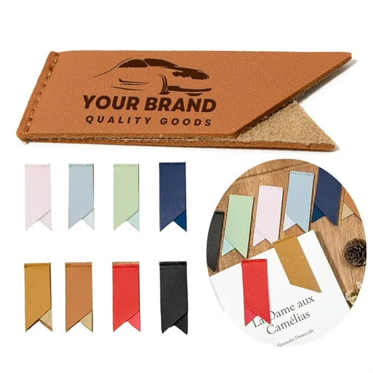 Handmade Leather Bookmark Corner Marker Clip Read Sign